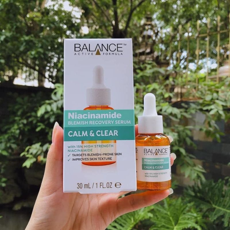 Serum Balance Niacinamide 15% Active Formula  Blemish Recovery 30ml Gi ảm Mụ n Mờ Th âm
