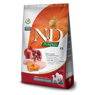 2.5kg - Hạt N&amp;D cho Chó trưởng thành giống Lớn Vừa &amp; Lông dài - N&amp;D Farmina Medium &amp; Maxi Adult Ancestral &amp; Pumpkin Garé