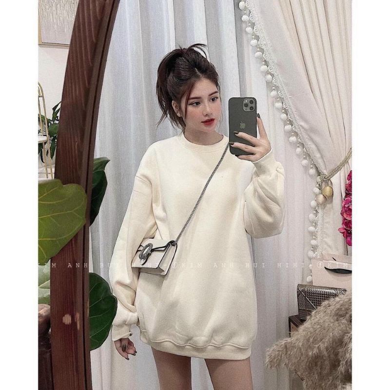 Áo Nỉ Bông Mịn Sweater 9088 Quảng Châu Form To Rộng Mặc Siu Ấm Áp, Hàng Đẹp Không Bai Không Xù Lông