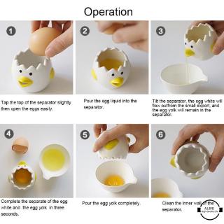 ALIFE Cartoon Egg White Separator Home Kitchen Egg Liquid Filter