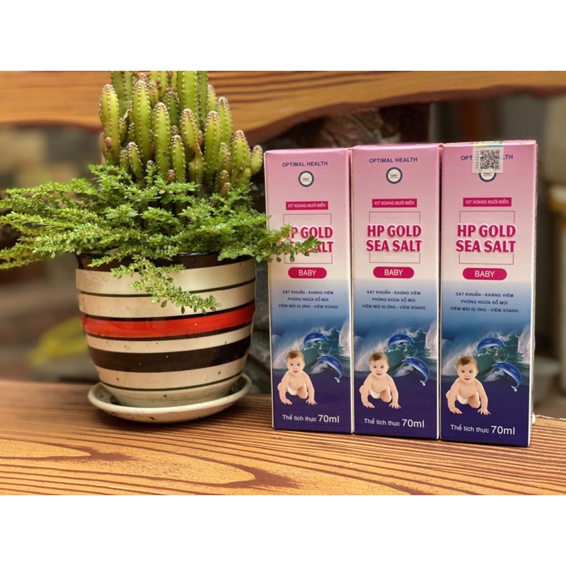 Xịt mũi xoang muối biển HP GOLD SEA SALT sát khuẩn mũi