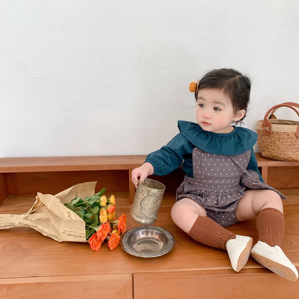 Quần yếm, áo tay dài, túi đeo xinh xắn cho bé gái