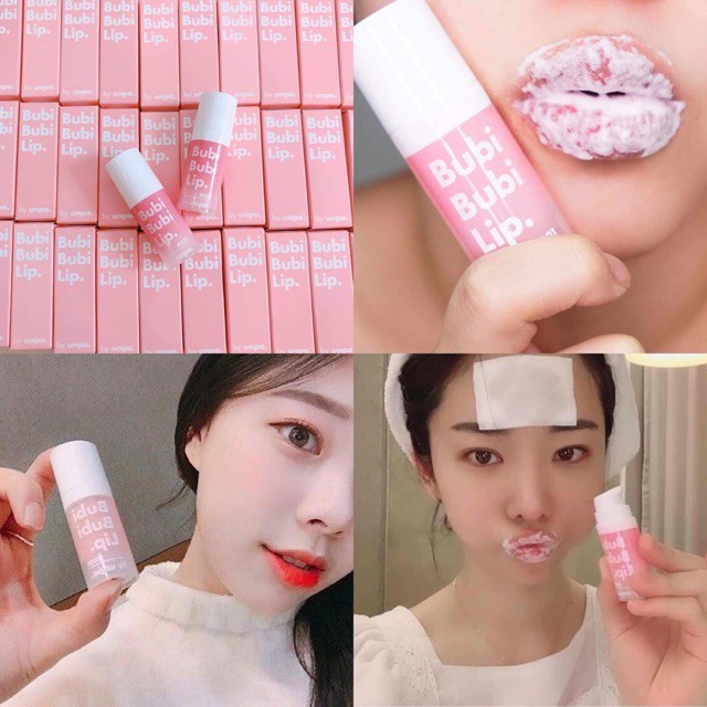 [CHÍNH HÃNG 100%]Tẩy Tế Bào Chết Môi Sủi Bọt Bubi Bubi Lip By Unpa 12ml