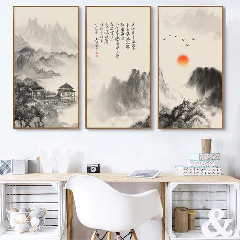 Tranh Treo Tường Phong Cách Truyền Thống Trung Hoa Dùng Trang Trí Nhà Cửa