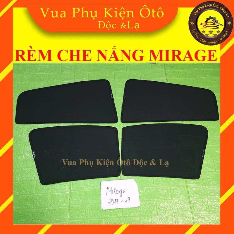 Rèm che nắng theo xe Mitsubishi Mirage -  Bộ 4 tấm dính nam châm