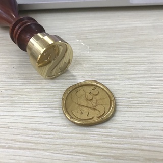 ĐẦU ĐỒNG CON DẤU ĐÓNG TEM SÁP - Cán gỗ