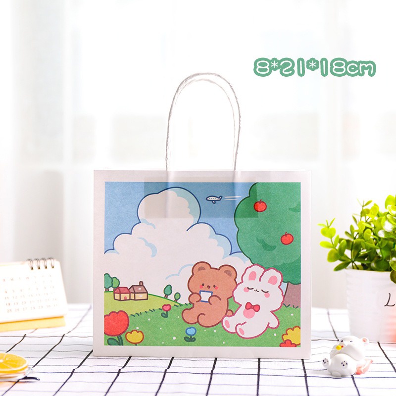 Túi giấy tặng quà giấy kraft túi tote sinh nhật dễ thương cute TooYoo TY0011