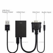 Bộ Cáp chuyển đổi tín hiệu từ VGA sang HDMI có âm thanh