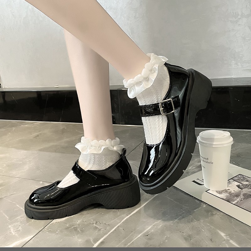 Giày Lolita đế cao Mary Jane style Ulzzang Hàn Quốc quai ngang 6cm