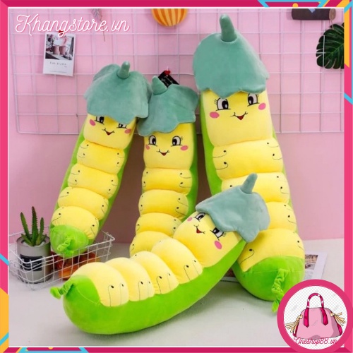 Thú gấu nhồi bông., gối ôm hình sâu lá siêu dễ thương, làm quà tặng cho bé yêu an toàn