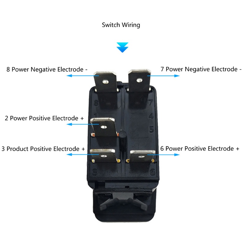 Công Tắc Đòn Bẩy Có Đèn LED 5Pin 12V 24V Chuyên Dụng Cho Xe Hơi / Tàu Thuyền / RV