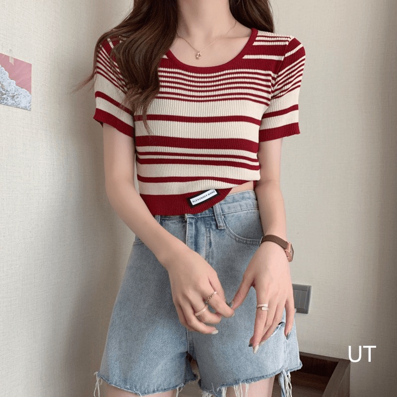 Áo Len Tăm Cổ Tròn Siêu Xinh UP