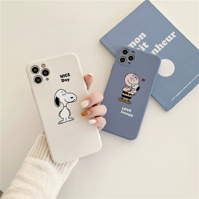 Ốp lưng iphone vuông cạnh hình snoopy 5s/6/6plus/6s/6splus/7/7plus/8/8plus/x/xr/xs/11/12/pro/max/plus/promax-Awifi X5-10