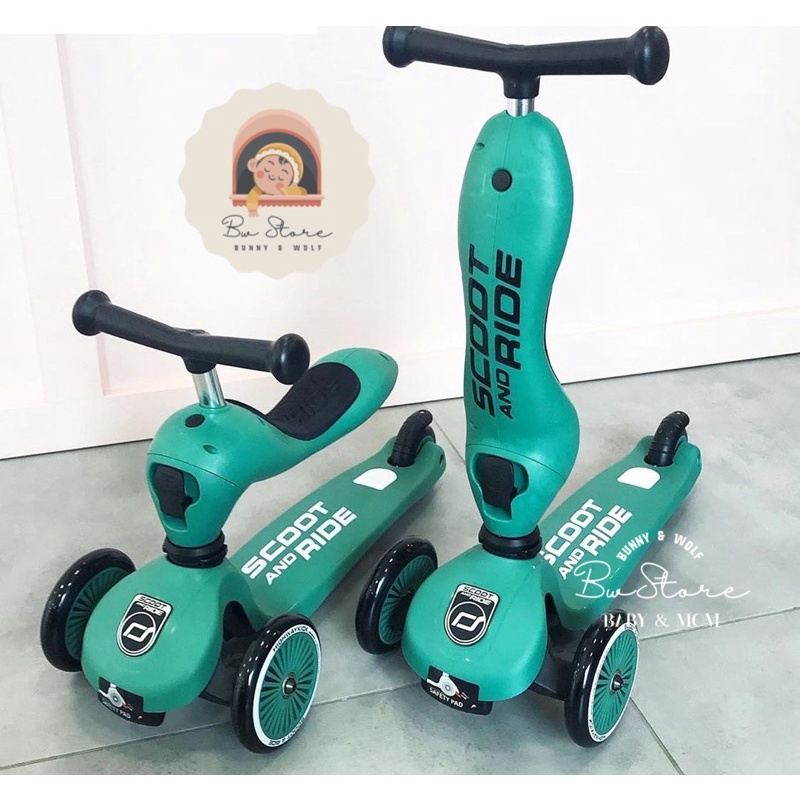 Bộ Sản Phẩm Xe Trượt / Mũ Scoot And Ride Highway Kick 1 cho bé từ 1 - 5 tuổi