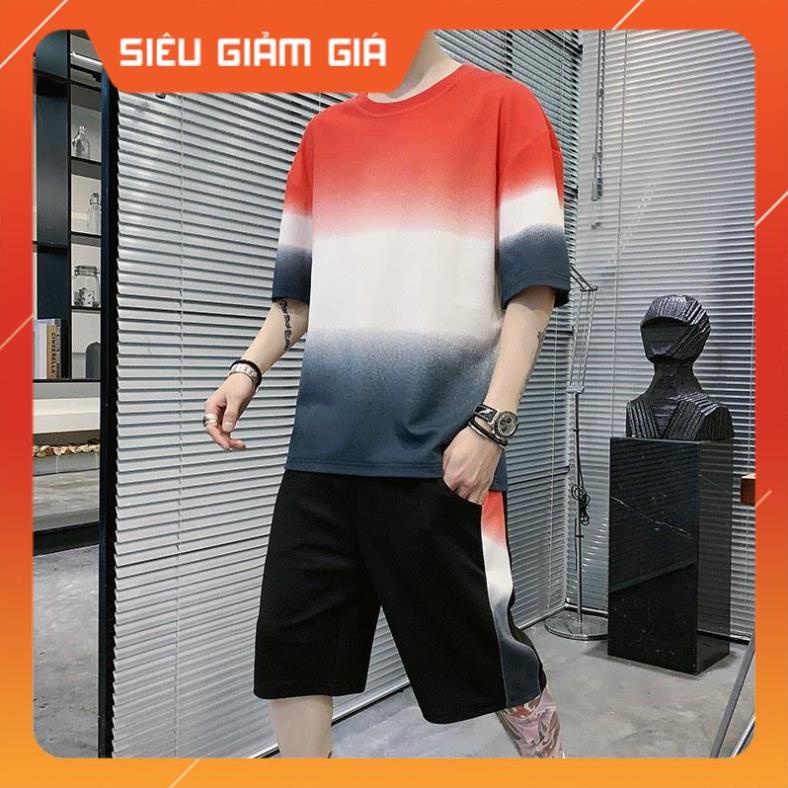 Đồ bộ thể thao nam in 3D ❤️ THUN LẠNH ❤️ mùa hè thoáng mát LOANG MÀU 3 TẦNG