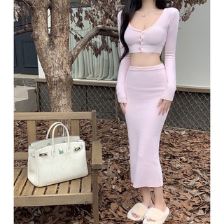Set bộ trang phục len nữ ulzzang