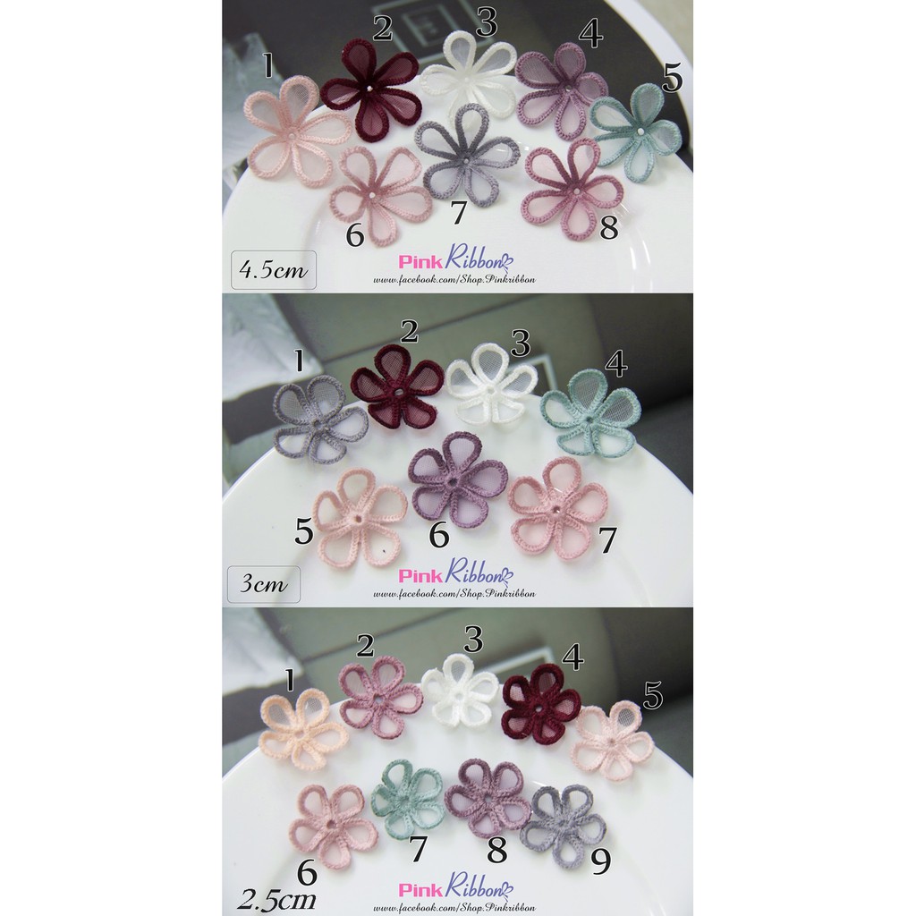 Cánh Hoa Voan Viền Bô Đê 3 Size