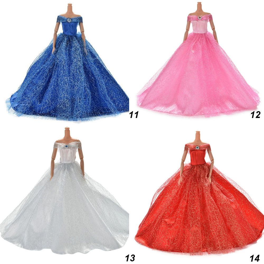 Đầm cưới thời trang cho búp bê 30cm DIY