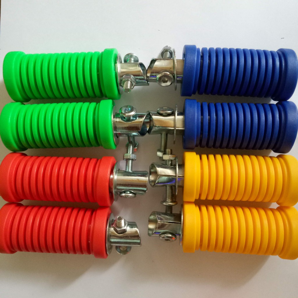 Bộ gác chân trước và sau cao su màu cho xe số