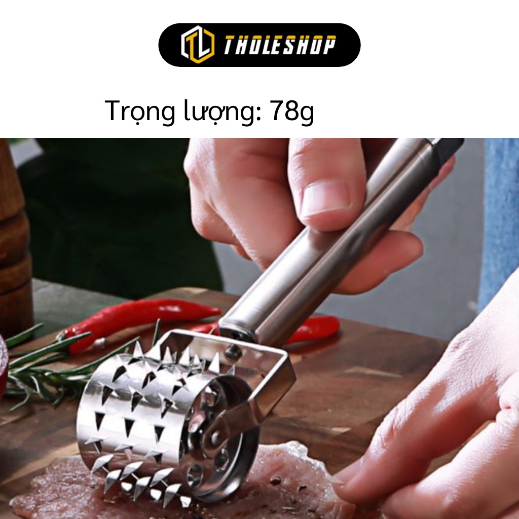 Dụng Cụ Châm Bì, Châm Thịt - Cây Lăn Dần Thịt Bằng Inox Cao Cấp, Tiện Dụng 8812