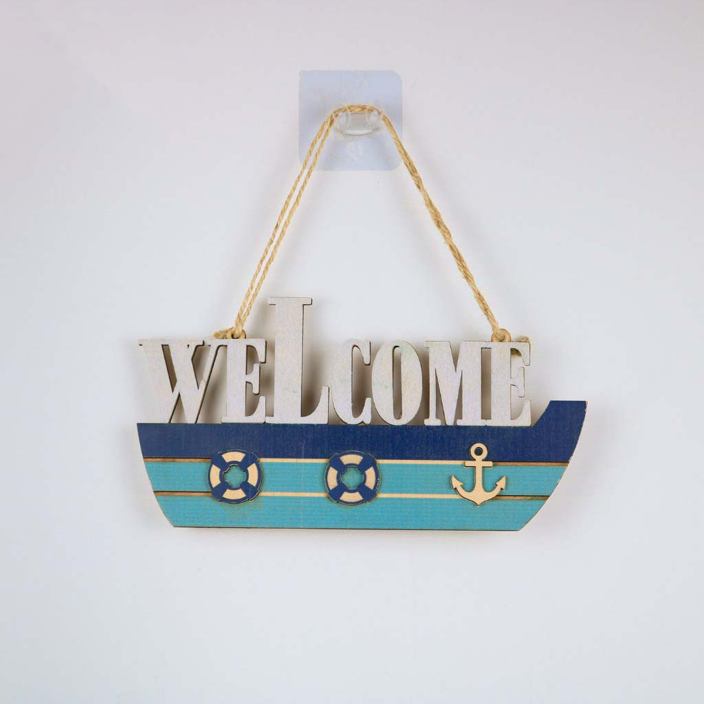 Bảng gỗ hình Welcome decor trang trí phòng khách, phòng ngủ, phòng ...