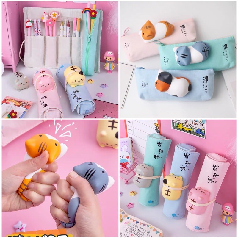 Túi bút - Hộp bút Squishy . Túi bút đựng màu . Hộp bút cho bé. Hộp bút xinh squishy đáng yêu. Hộp bú