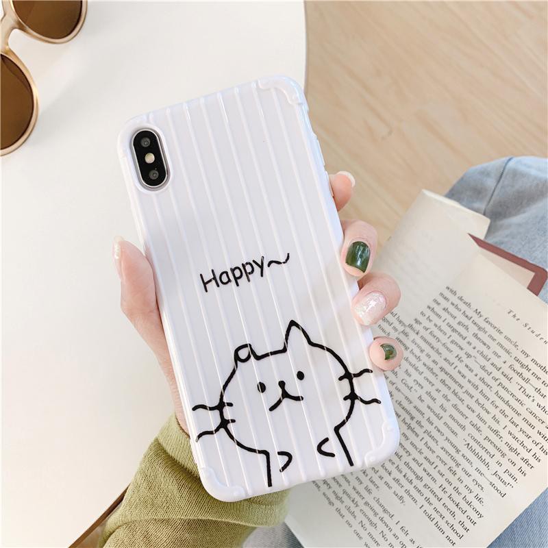 [ OPPO ] Ốp Lưng Sọc Nổi Cat Happy - S007 | BigBuy360 - bigbuy360.vn