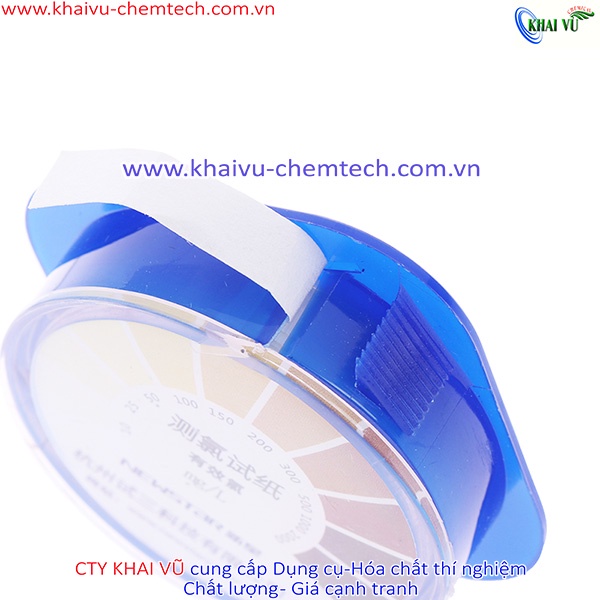 Cuộn giấy 5 mét kiểm tra đo lường nồng độ Clo Chloride 10 đến 2000 ppm (mg/L)