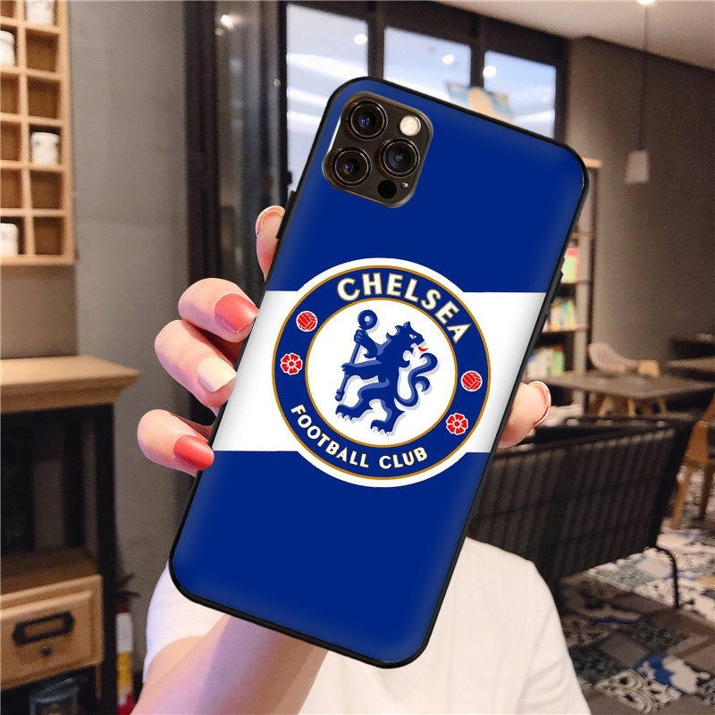 Ốp Điện Thoại Mềm Viền Đen Hình Chelsea A Cho iPhone 11 11 Pro 11 Pro Max 12 12 Mini 12 Pro 12 Pro Max