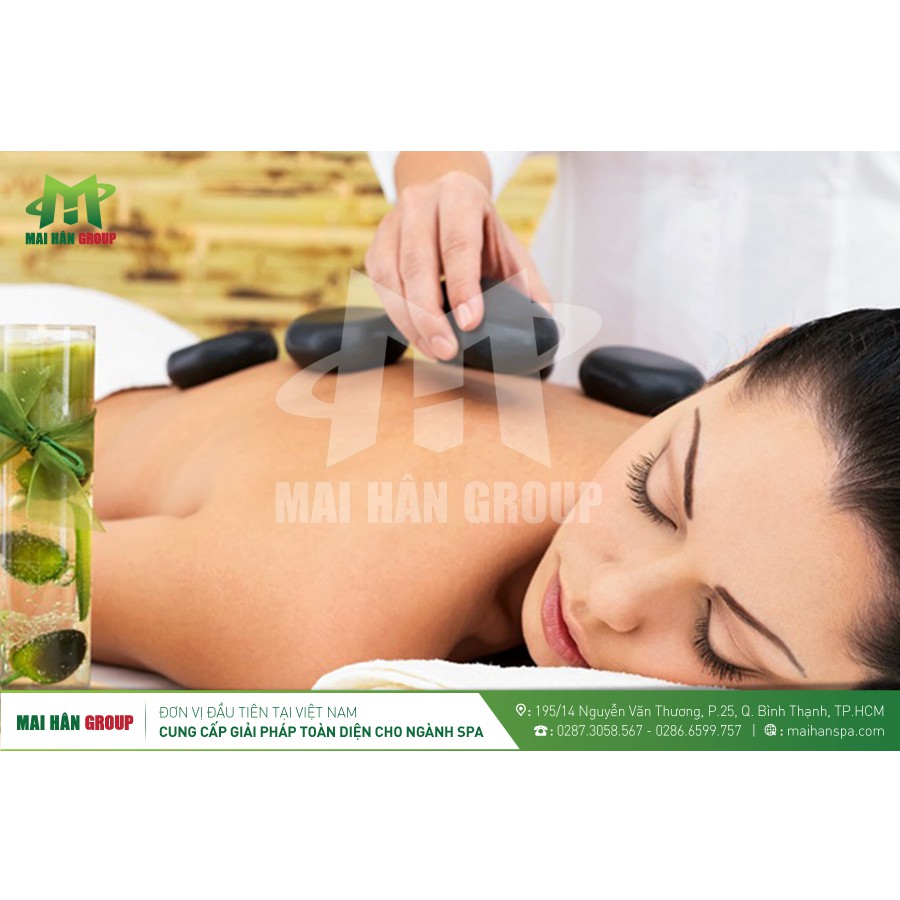 Đá Nóng Massage Lưng  - Oval Lớn - Đá Tự Nhiên