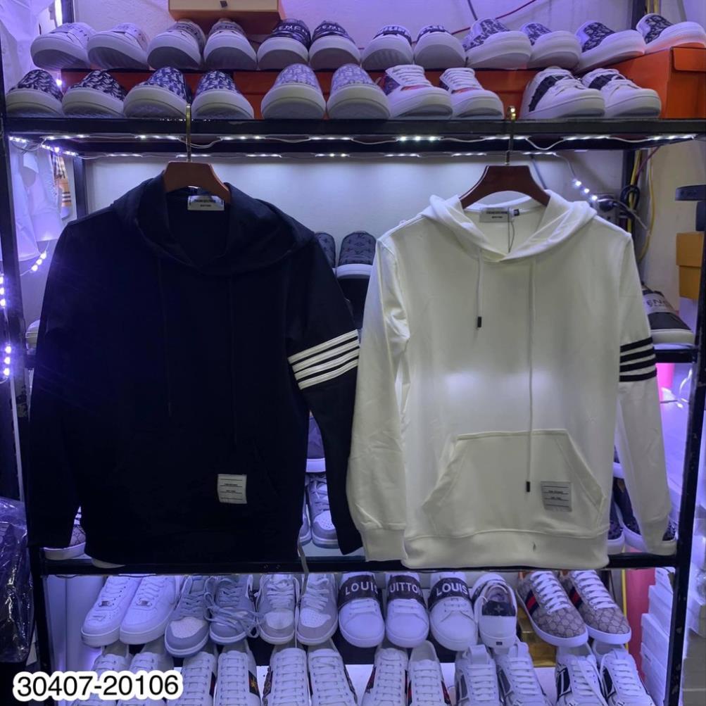 [Có Sẵn] Áo nỉ hoodie Thome Kẻ Tay - Áo nỉ có mũ cho nam