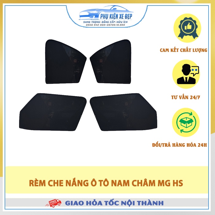 Rèm che nắng ô tô NAM CHÂM cho xe MG HS ⚡FREE SHIP⚡ - Combo 4 tấm chắn nắng - HÀNG LOẠI 1 VIỆT NAM SẢN XUẤT