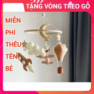 [TẶNG BẢNG TÊN BÉ & VÒNG TREO] Đồ chơi treo nôi cho bé kích thích thị giác ảnh thật, có nhạc tự xoay BẦU TRỜI 6