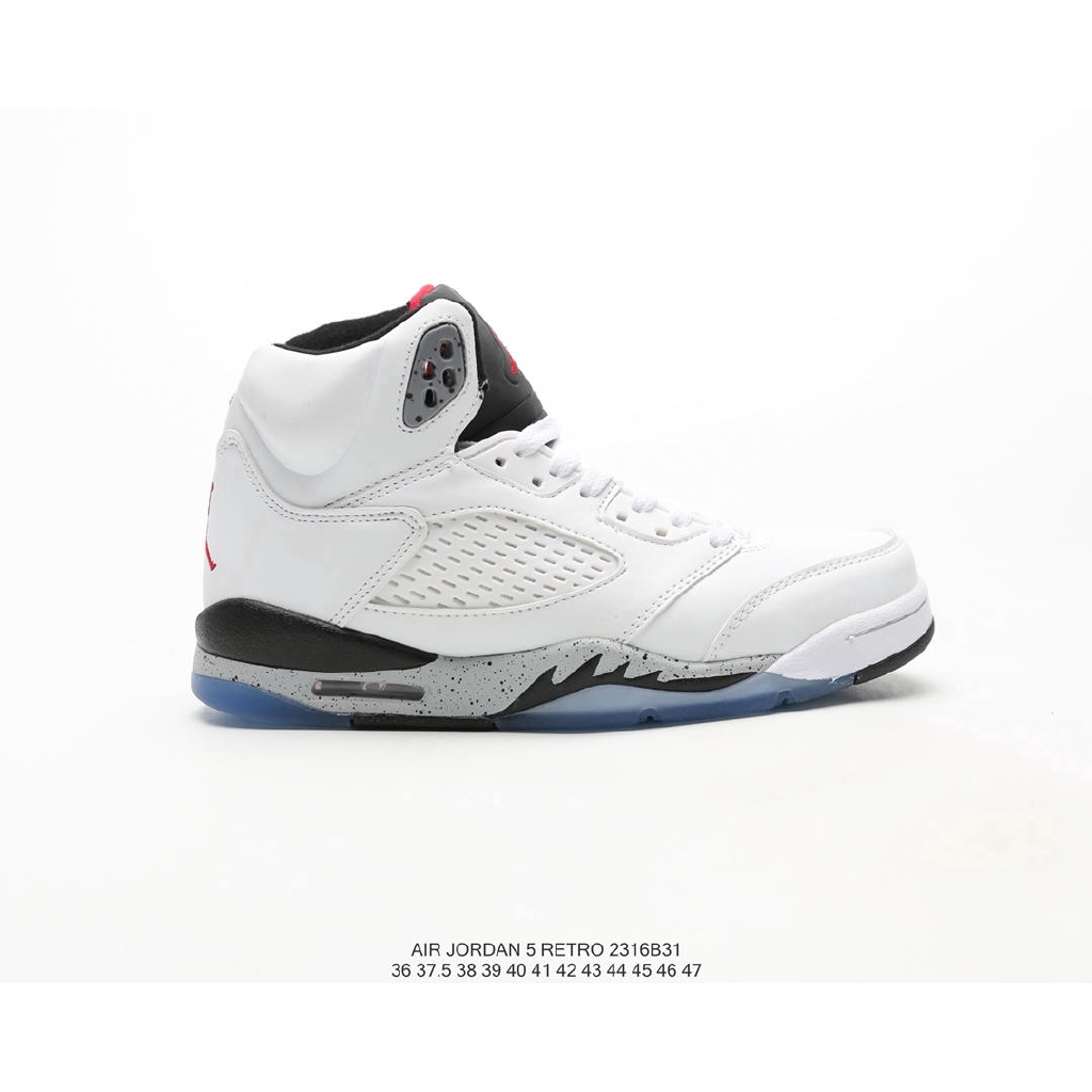 Nime air jordan 5 aj5 giày thể thao nam giày bóng rổ màu trắng