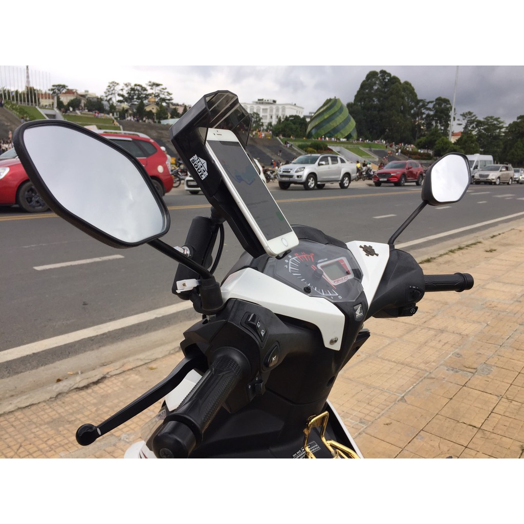 Giá gắn điện thoại BIKER SOUL Hàn Quốc Magfit Pro gắng CHÂN KÍNH CÓ SẠC cho IPHONE/ SAMSUNG