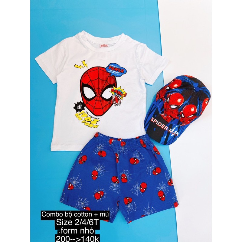 Bộ đồ cotton Spiderman người nhện