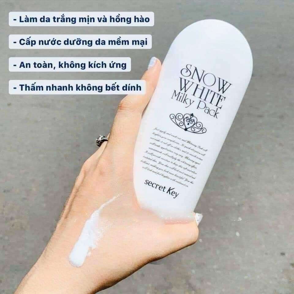 Kem Ủ Trắng Da Dành Cho Mặt Và Cơ Thể Secret Key Snow White Milky Pack