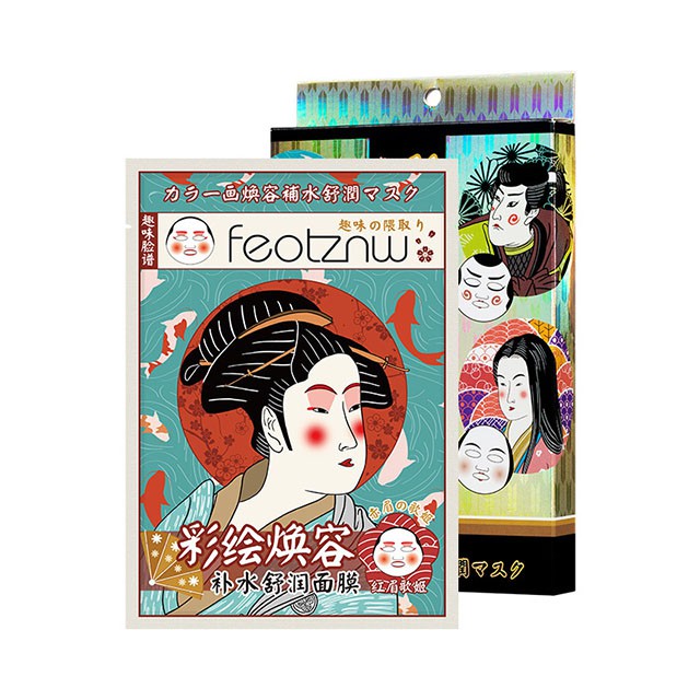 Mặt Nạ Hình Gesha Dưỡng Ẩm Thu Nhỏ Lỗ Chân Lông Feotznw Painted Patch Mask Niacinamide