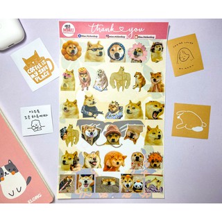 BÌA STICKER MEME CHÓ SHIBA 31 MIẾNG