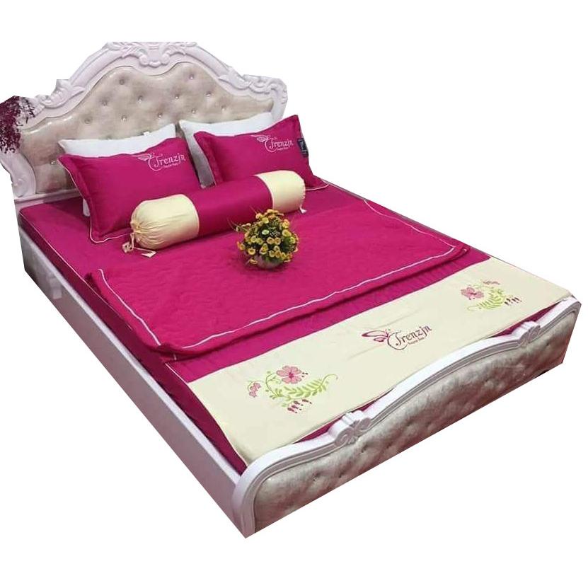 Bộ Drap 3 Món Satin Cotton Cao Cấp 2022 Gồm 1 Ga Bo Chun Và 2 Áo gối Nằm Có Lót Bông Hasago - Kho Ga Gối Sài Gòn