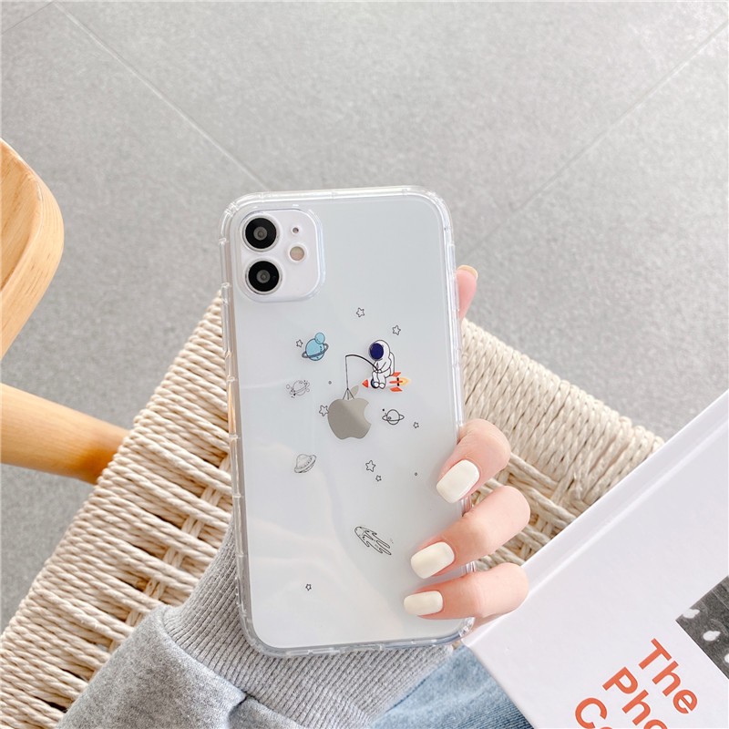 Anti-drop Case for iPhone 11 Pro Max / iPhone12 / iPhone X / iPhone 7 Plus / iPhone 8 / iPhone 6 Fun Astronaut TPU Soft Case | BigBuy360 - bigbuy360.vn