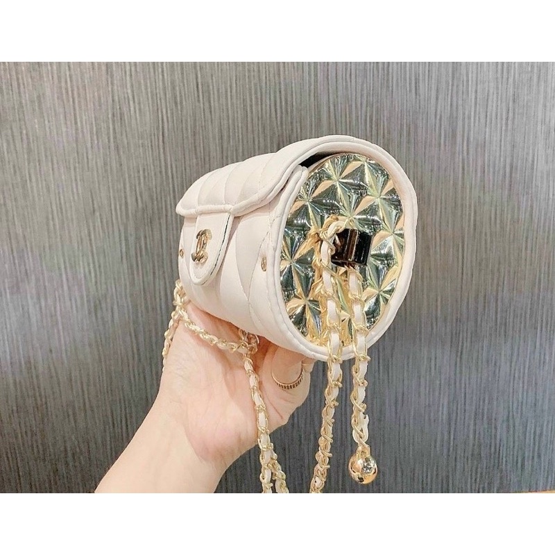 Túi tròn đeo chéo 2 màu siêu sang. Hàng Quảng châu cao cấp