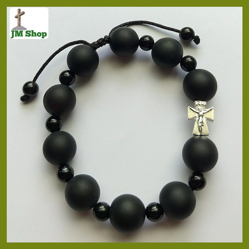 Vòng Tay Chuỗi Mân Côi JM Shop Mã 229 Thánh Giá Bạc Có Chúa