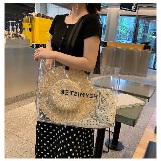 Túi đa năng Heymister quai màu 53x34cm - Trong suốt
