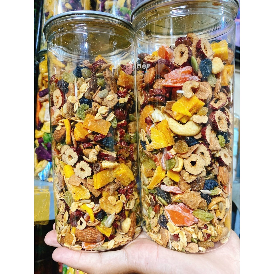 Hạt Dinh Dưỡng Ngũ Cốc Giảm Cân Ăn Kiêng Mix Thập Cẩm Organic Ăn Liền Hủ Pet 500g