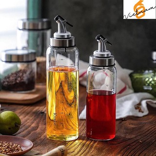 Chai thủy tinh vòi rót cao cấp 300ml đựng dầu ăn, nước mắm, ...