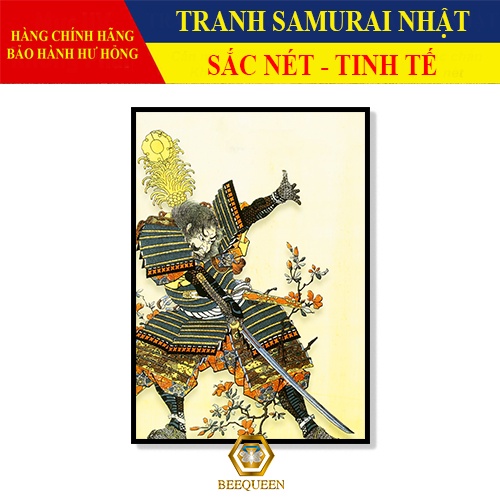 Mẫu Tranh Samurai Trang Trí Nhà Hàng, Tiệm Xăm Tattoo Phong Cách Nhật Bản Cổ Xưa
