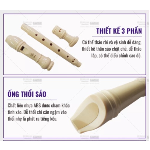 Sáo Dọc Recorder Yamaha YRS-24B - Chất Liệu Ngà oi Nhân Tạo