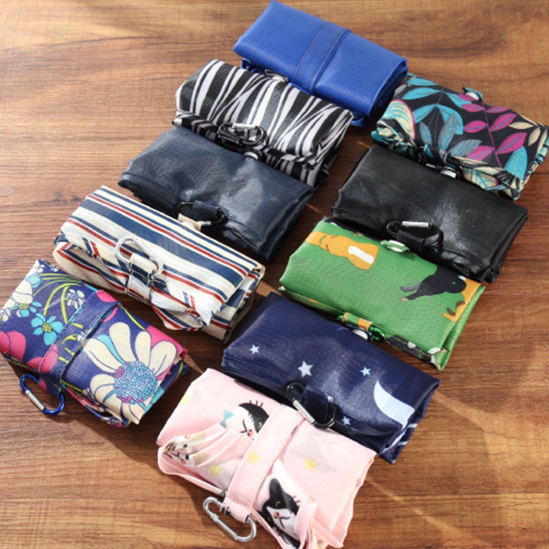 Túi xách mua sắm vải oxford chống thấm nước in họa tiết xinh xắn thân thiện với môi trường