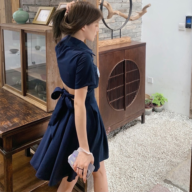 Đầm Mini Không Tay Thiết Kế Cột Dây Thời Trang Mùa Hè Quyến Rũ Cho Nữ